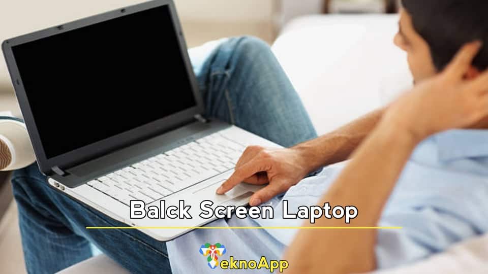 black screen laptop