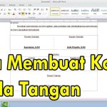 cara membuat kolom tanda tangan di word