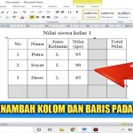 cara menambah kolom di word