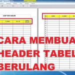 cara menampilkan judul tabel di setiap halaman word