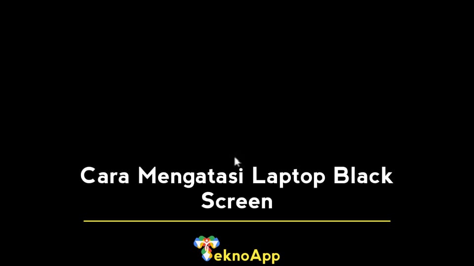 cara mengatasi laptop black screen