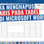 cara menghapus garis tabel di word