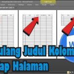 cara mengulang judul tabel di word