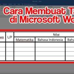 Untuk Membuat Tabel di Word Adalah