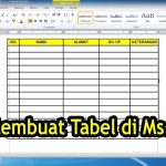 Cara Membuat Tabel Pada Microsoft Word