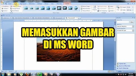 cara memasukan gambar ke word