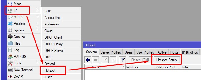 mikrotik hotspot wizard