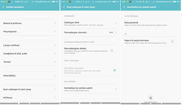 Cara Reset Hp Xiaomi Note 4 