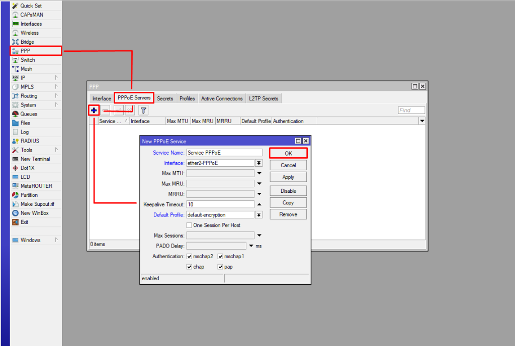 Setting PPPoE Server di Mikrotik