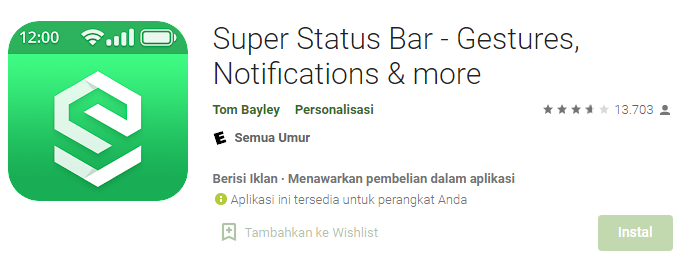 Cara ganti icon batre dan sinyal di android
