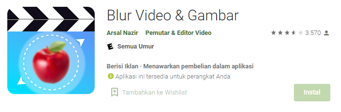 cara membuat blur video di android