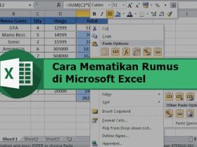 Cara Mematikan Rumus di Excel