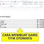 Cara Membuat Garis Titik Titik di Word