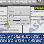 Cara Membuat Watermark di Word