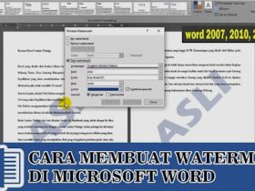 Cara Membuat Watermark di Word