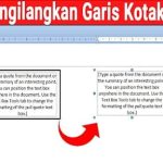 Cara Menghilangkan Garis Kotak di Word