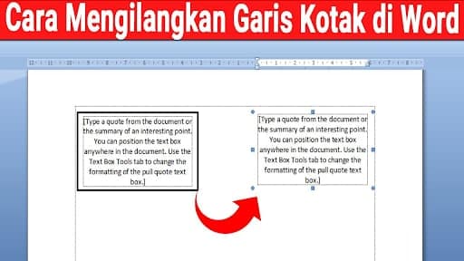 Cara Menghilangkan Garis Kotak di Word