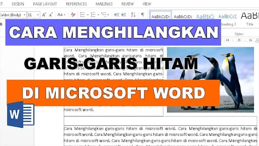 Cara Menghilangkan Garis pada Word