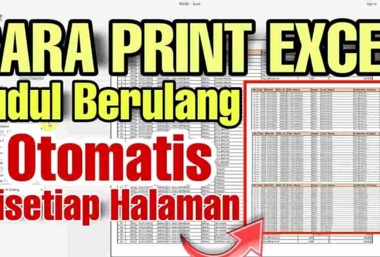 Cara Print Judul Berulang di Excel dengan Mudah