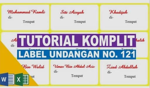 Format Label Undangan 121 Excel 2007