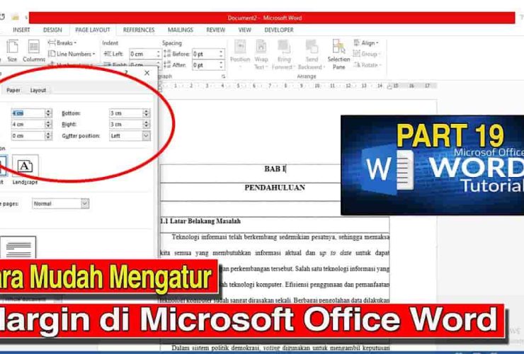Margin di Word