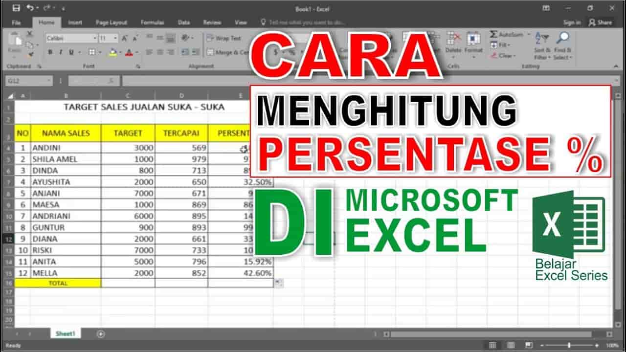 Rumus Excel Pengurangan Persen Mudah