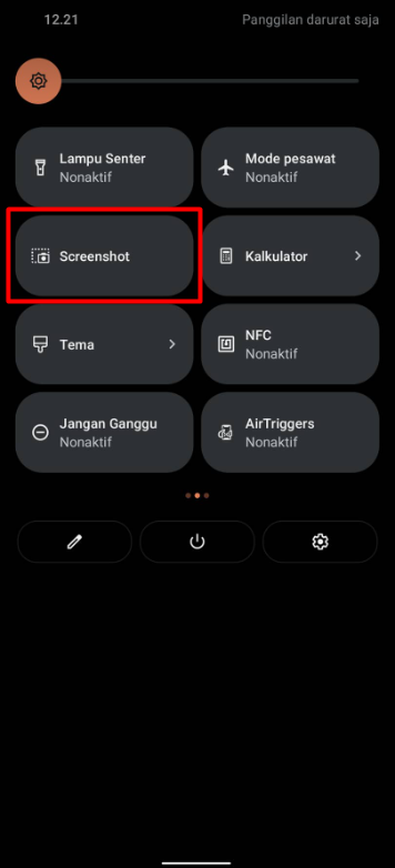 cara screenshot Hp dengan 3 Jari