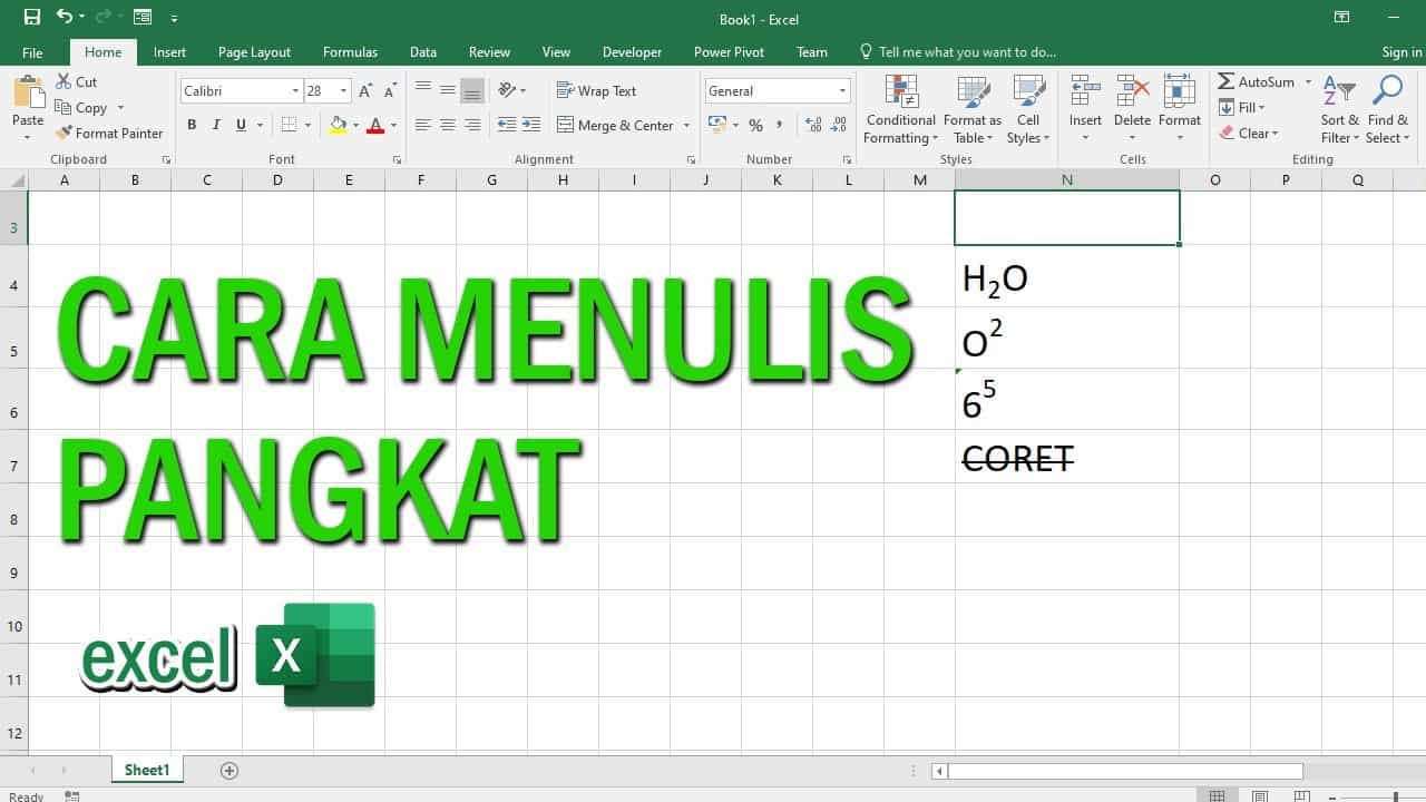 Cara Membuat Kuadrat di Excel dengan Mudah