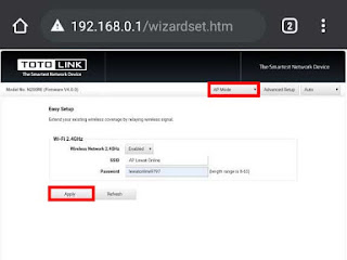 cara setting totolink n200re Sebagai Access Point (AP)