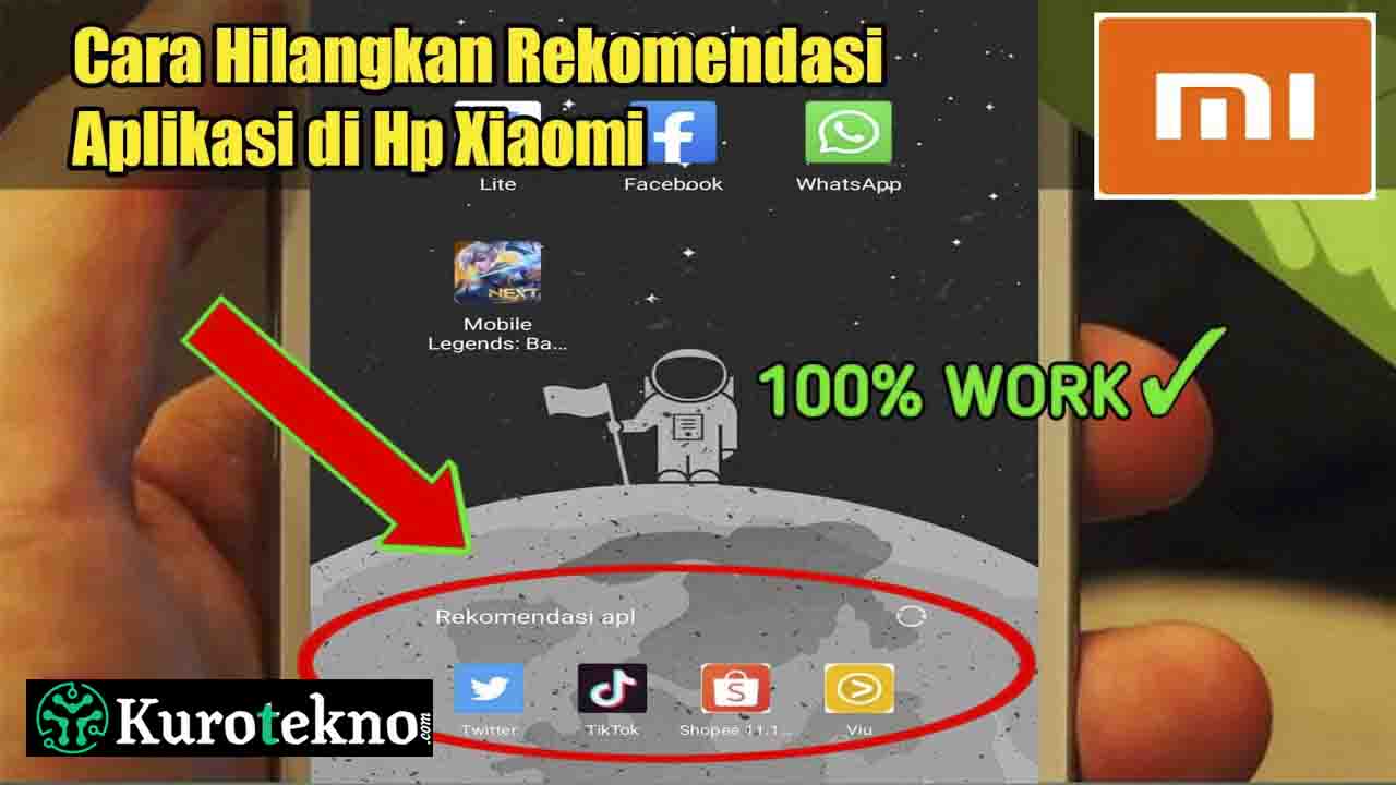 cara mematikan rekomendasi aplikasi di Xiaomi