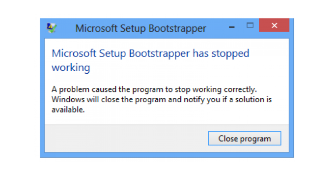 2 Cara Mengatasi Microsoft Office Setup Bootstrapper Has Stopped Working