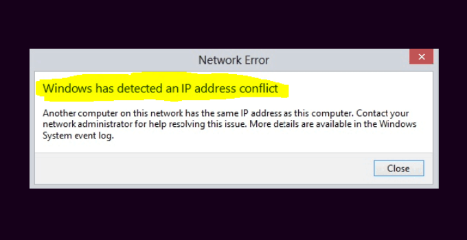 3 Cara Mengatasi Windows Has Detected an IP Address Conflict (Berhasil)