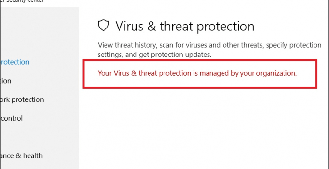 2 Cara Mengatasi Your Virus & Threat Protection Is Managed by Your Organization